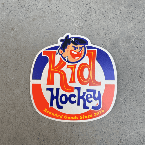 Kid Hockey Sticker